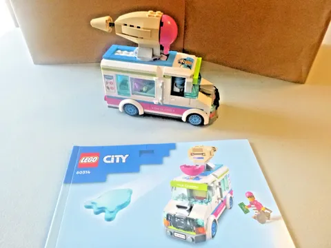Lego #60314 - City - Ice Cream Truck & 2 Minifigs Only w/ Manual - sold as seen