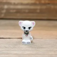 LEGO Friends White Cat Minifigure Animal Gray Patches and Paws 11602pb02