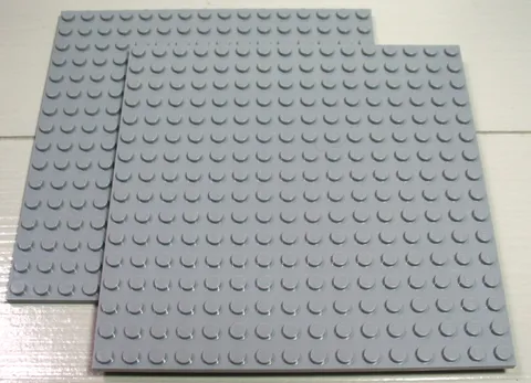 LEGO® 16x16 Plate Medium Stone Grey Lot #91405 Lot 2 Pieces