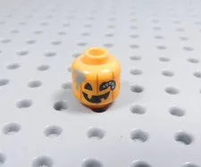 LEGO Orange Dual Sided Printed Head Minifig Worm Bugs AY