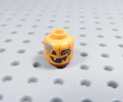 LEGO Orange Dual Sided Printed Head Minifig Worm Bugs AY