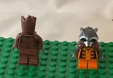 LEGO Rocket Raccoon & Groot Minifig Lot of 2 Super Hero Guardians of the Galaxy