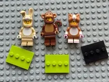 Lego Minifigure Hamster Bunny Monkey Costumes Fan Easter Egg Series 27 28 CMF