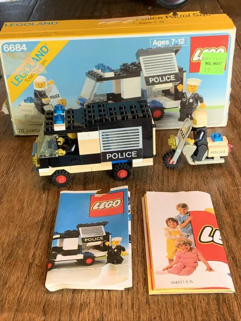 LEGOLAND Town Lego Police Patrol Squad 6684 complete w Box & Instructions
