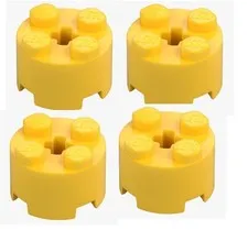 LEGO ® 4x round brick 2x2 bright yellow yellow 6143 614324 new spare parts