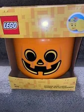 LEGO Storage Head LARGE Size Pumpkin Container. Halloween 