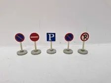 LEGO MURSTEN DENMARK VINTAGE 1950'S ROAD SIGNS No 1240 incomplete 5pc ULTRA RARE