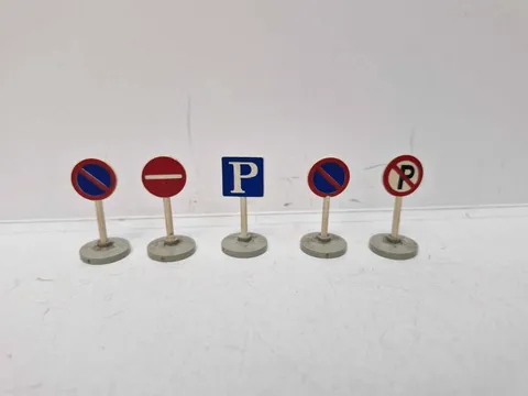 LEGO MURSTEN DENMARK VINTAGE 1950'S ROAD SIGNS No 1240 incomplete 5pc ULTRA RARE