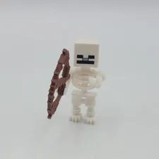 LEGO Minifigure Minecraft Skeleton with Cube Skull 21116 21121 21114 Figure