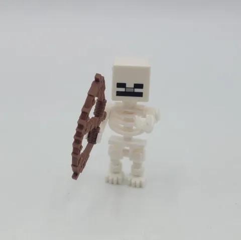 LEGO Minifigure Minecraft Skeleton with Cube Skull 21116 21121 21114 Figure