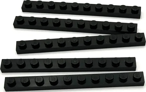 Lego 5 New Black Plates 1 x 10 Parts