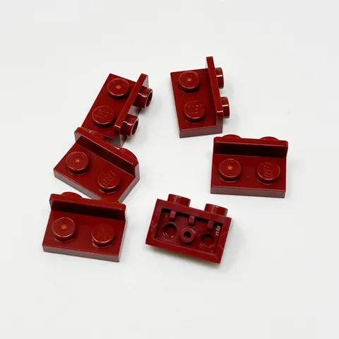 99780 LEGO Parts Bracket Inverted 1x2 - 1x2 DARK RED (6)