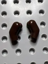 LEGO 981 & 982 Dark Brown Minifigure Replacement Arms x2 - 1 Pair Left Right