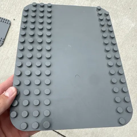 1X Lego Duplo Building Plate B-Ware Used 12X16 New Dark Gray 50384