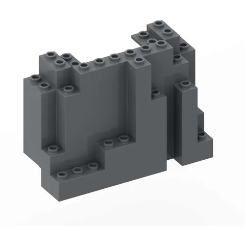 LEGO Dark Bluish Gray Rock Panel 4 x 10 x 6 Rectangular (BURP) inv.655