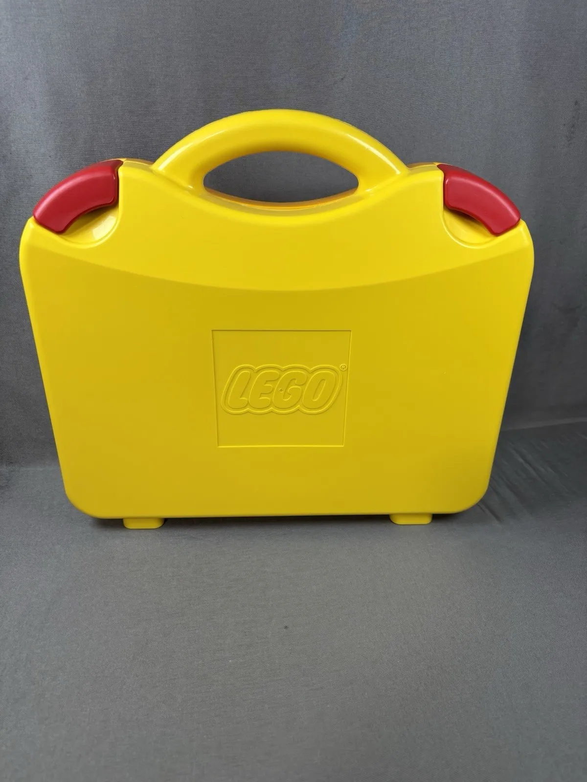 LEGO Yellow & Orange Plastic Carrying Case Storage Box With Dividers