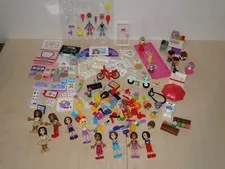 LEGO Friends Mini Figures Lot Parts Pieces Incomplete Animals Partial Builds