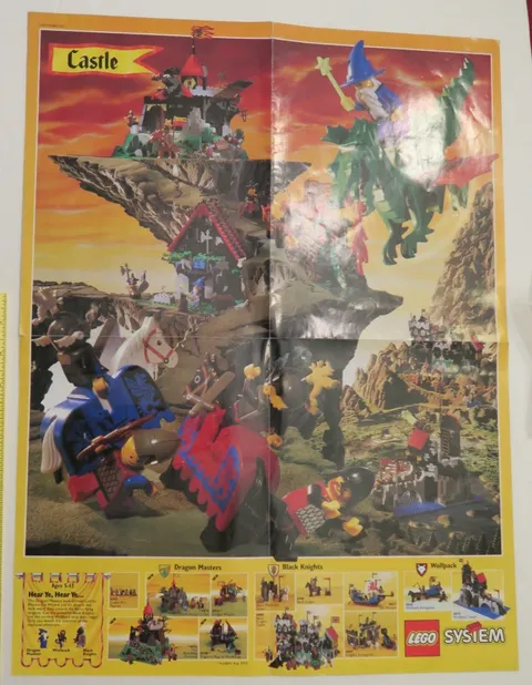LEGO Castle Poster (1993), Dragon Masters Black Knights 21" x "16 + Soccer