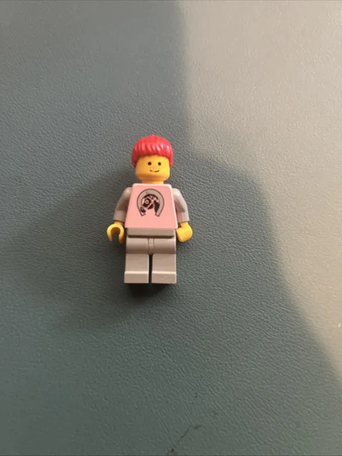 Lego Classic Town Horse Logo - Light Gray Legs, Red Ponytail Hair Item No:par015