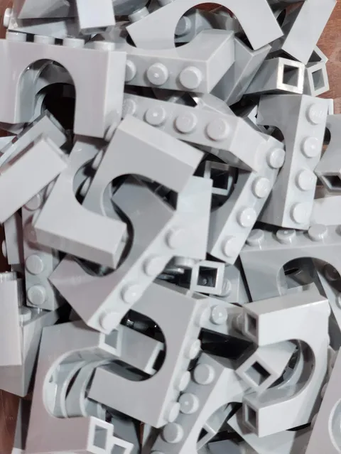 Lego 6182 Light Bluish Gray Qty 104 NEW Arch 1 x 4 x 2