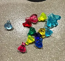 LEGO Assorted Transparent Translucent Gem/Jewel Pieces Lot, Multicolor 12pcs