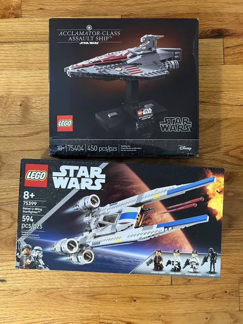 LEGO Star Wars Lot of 2: U-Wing 75399 + Acclamator 75404 (dented box) NEW SEALED