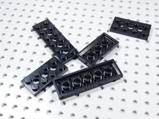 LEGO Lot of 5 Black Technic Plates 2x4 2x6 BF
