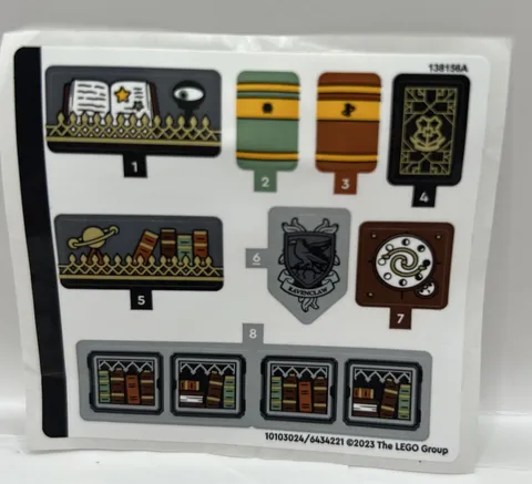 LEGO STICKER SHEET for 76411 Ravenclaw House Banner, New & Genuine!