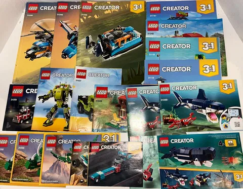 Lot Of 20 LEGO Creator Manuals. Building Fun!