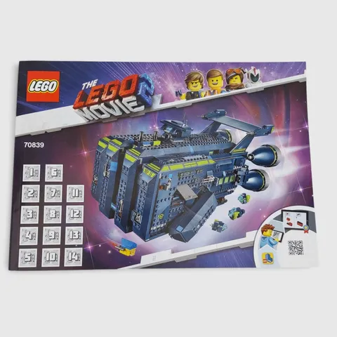 Lego 70839 The Lego Movie 2 The Rexcelsior Replacement Instruction Manual Only