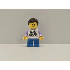 LEGO City Girl Minifigure twn498 Raccoon Shirt Child New Genuine
