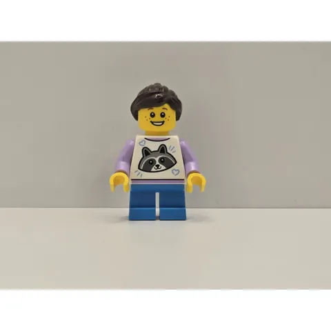 LEGO City Girl Minifigure twn498 Raccoon Shirt Child New Genuine