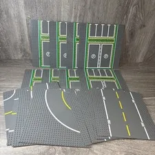 Generic Unbranded Base Plates Lot Of 16 Variety Roads Parking Gray Yellow Green