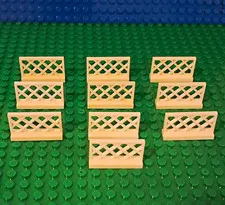 LEGO Lattice Fence 1 x 4 x 2 In White 10 Pieces
