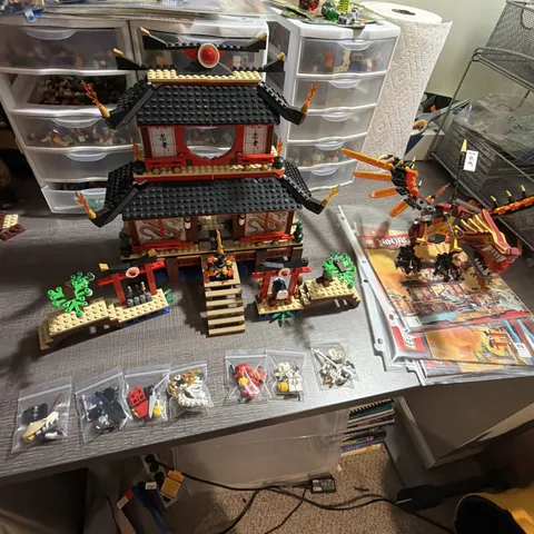 LEGO NINJAGO: Fire Temple (2507) 100% Complete W/ Instructions No Box