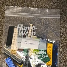 LEGO Bulk Lot Multicolor Plastic Bricks & Plates/Pieces in Polybag, 40 Pieces
