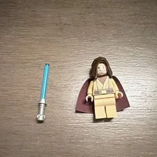 LEGO Star Wars Obi-Wan Kenobi Minifigure w/ Blue Lightsaber & Cape