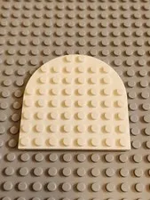 LEGO Rounded End Half Plate White 8x8 Part 41948