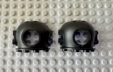 LEGO Panel 4 x 2 x 2 2/3 Round with Circular Hole and Studs on Sides 5271 Qty 2
