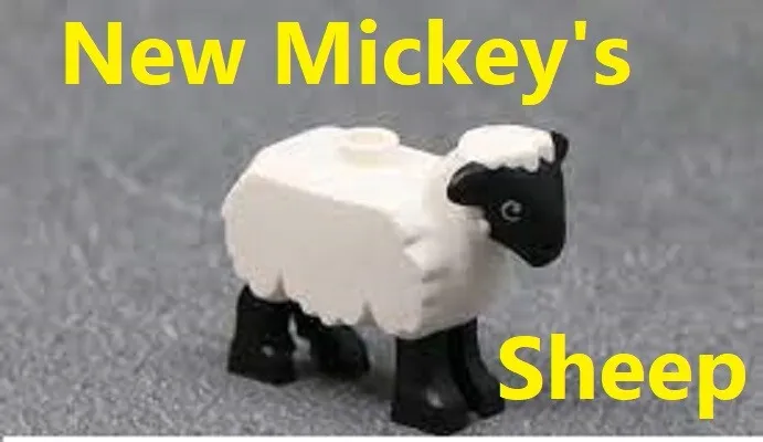 Lego Mickey's Farm Sheep Black Head White Body Minifigure Animal Pet Livestock
