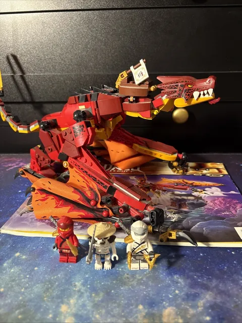 LEGO NINJAGO Legacy Fire Dragon Attack 71753 Partial Complete NO BOX NO GOLD NYA