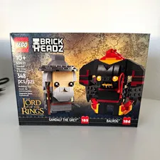 LEGO BrickHeadz The Lord of the Rings 40631 Gandalf & Balrog, 348 pcs, 10+