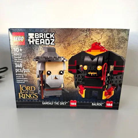 LEGO BrickHeadz The Lord of the Rings 40631 Gandalf & Balrog, 348 pcs, 10+