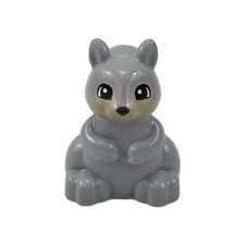 LEGO DUPLO Baby Squirrel Animal Figure Gray Loose Replacement Toy Kids