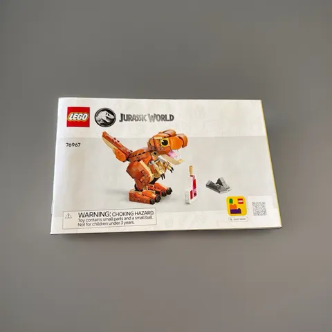 LEGO Jurassic World 76967 Little Eatie: T. rex Instruction Manual Booklet ONLY