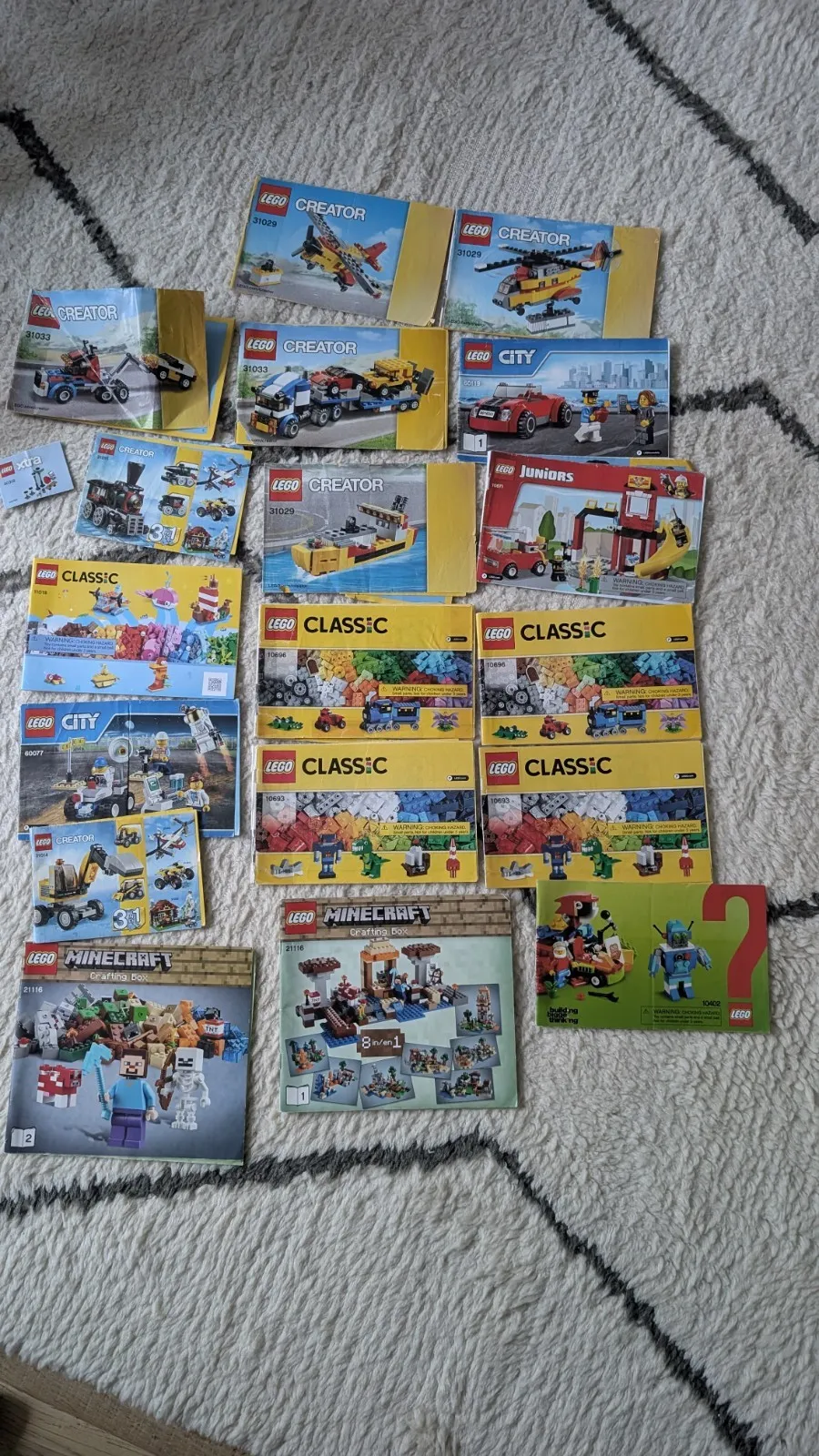 Lego Instructions 31033 60119 31029 11018 60077 10671 10693 10696 10402 21116...