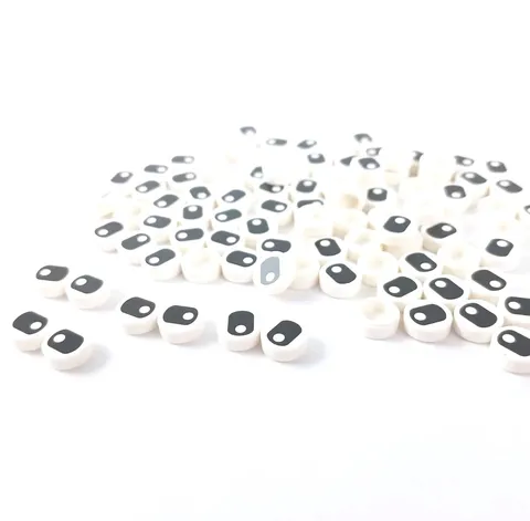 100 Pieces LEGO® White 1x1 Round Tile Black Eye for BRICKHEADZ Pupil Squinting