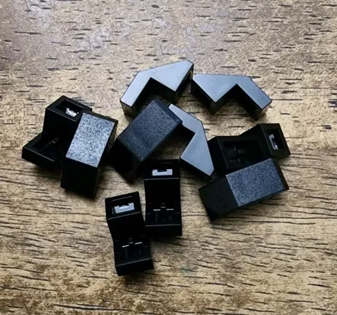 LEGO Black Slope 45 2 x 1  Cutout without Stud. QTY 10. Part 28192.