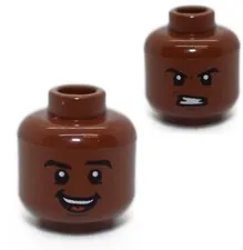 LEGO Reddish Brown Minifigure Head Cyborg War Machine 76028 76051 71210 6105910