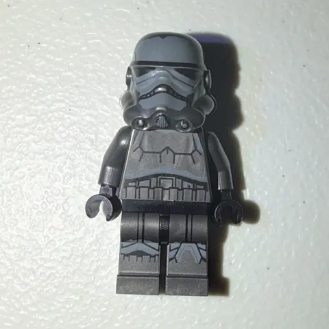 LEGO Star Wars Shadow Trooper Minifigure w/ Gray Helmet, Gray/Black Pre Used